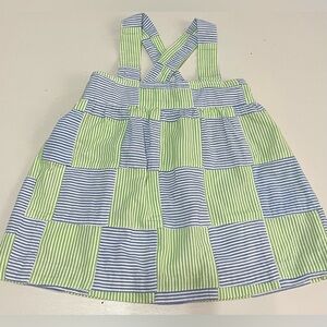 Kelly's Kids Green and Blue Striped Dress
